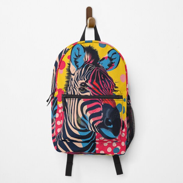 Item preview, Vibrant Pop Art Zebra with Colorful Polka Dots designed and sold by colorful-white.