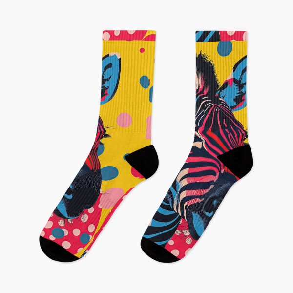 Item preview, Vibrant Pop Art Zebra with Colorful Polka Dots designed and sold by colorful-white.