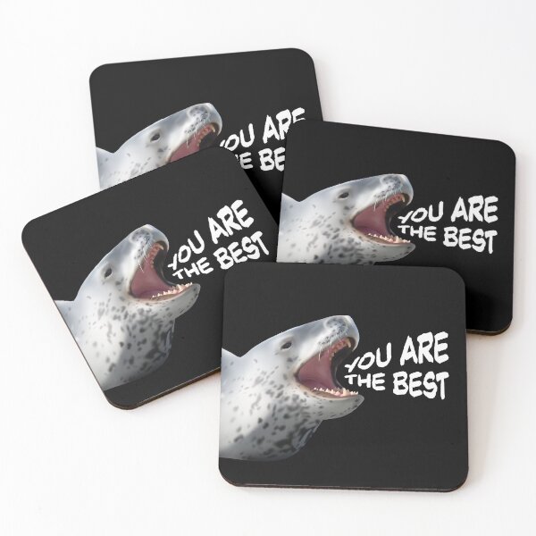 Item preview, Leopard seal yelling with funny text designed and sold by GivernyKate.