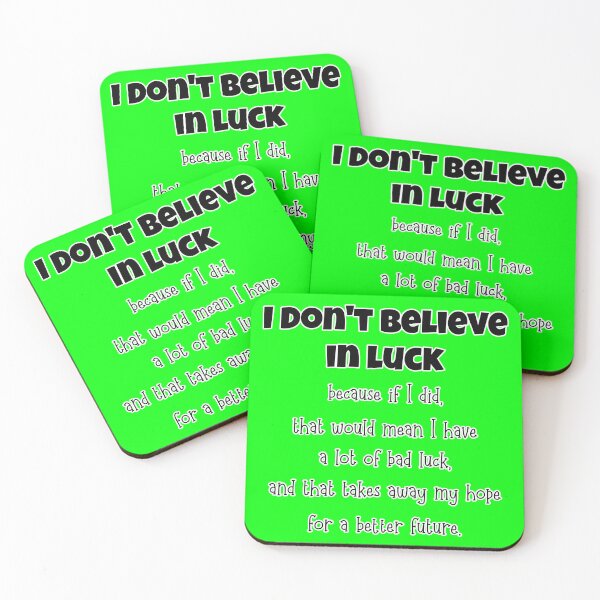 Item preview, I Don't Believe in Luck (Comedy) designed and sold by CrossedWolf.