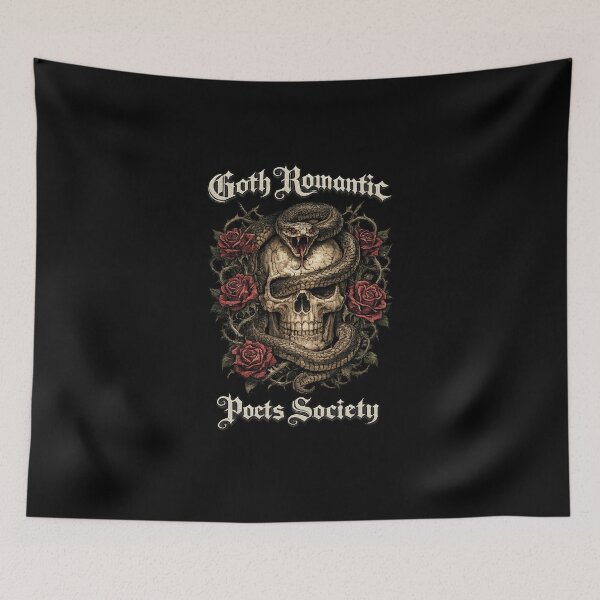 Item preview, Goth Romantic Poets Society skull shirt  designed and sold by ShirtsOfDeath.