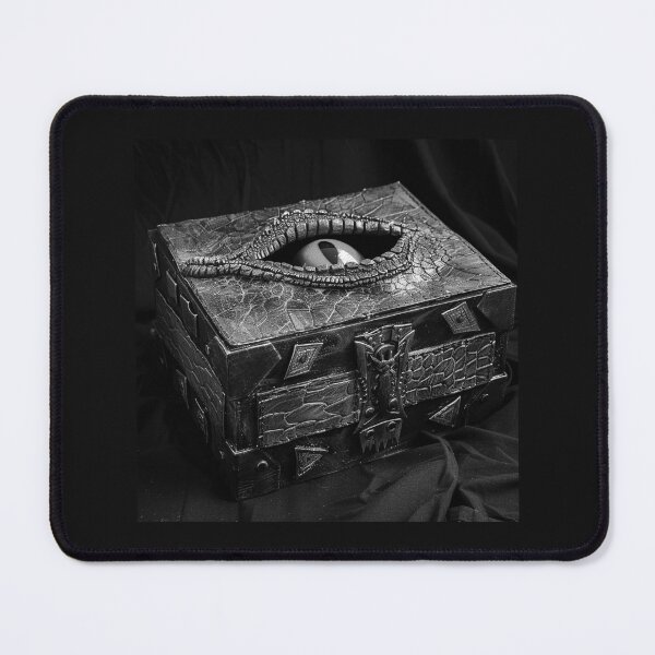 Item preview, Black and White Dragon Eye Gothic Treasure Box Art designed and sold by inkoutninja.