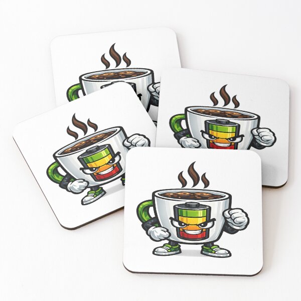 Item preview, High on Coffee - Funny Coffee Lover Battery Design | Caffeine Energy Graphic for T-Shirt, Sticker, iPhone case, mug, bag designed and sold by ArtByTripti.
