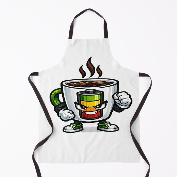 Aperçu de l'œuvre Accro au café - Design humoristique pour batterie pour les amoureux du café | Illustration énergisante pour t-shirt, autocollant, coque d'iPhone, mug, sac créée et vendue par ArtByTripti.