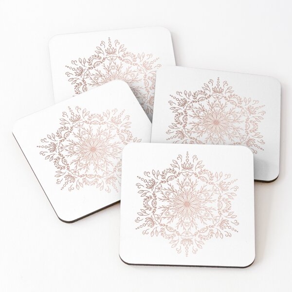 Item preview, Spring Blossom Mandala - Rose gold designed and sold by halconiandesign.