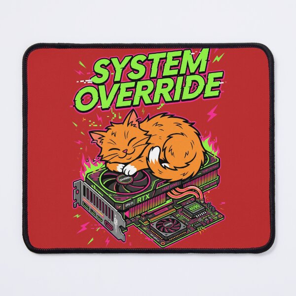 Item preview, System Override Gamer Cat Glitch Art designed and sold by J&K.