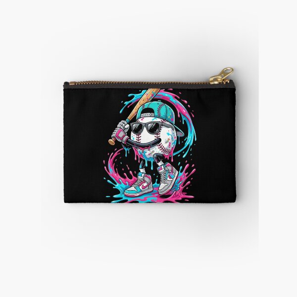 Item preview, Cool Baseball Character with Bat in Neon Paint Splatter Urban Style designed and sold by TopKult.