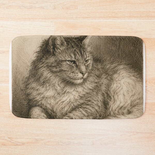 Item preview, Vintage Cat Etching Antique Wall Art designed and sold by PharaonicArtist.