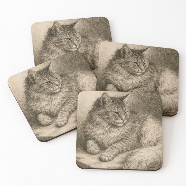 Item preview, Vintage Cat Etching Antique Wall Art designed and sold by PharaonicArtist.