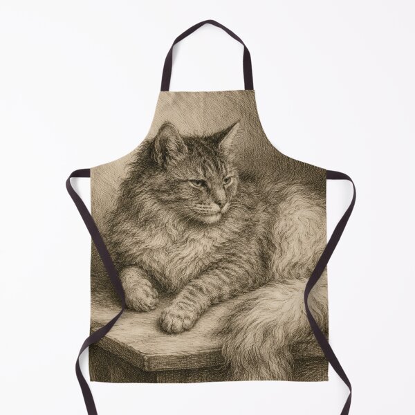 Item preview, Vintage Cat Etching Antique Wall Art designed and sold by PharaonicArtist.