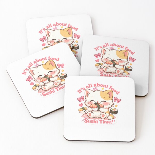 Item preview, Cute cat eating sushi designed and sold by PKK007.