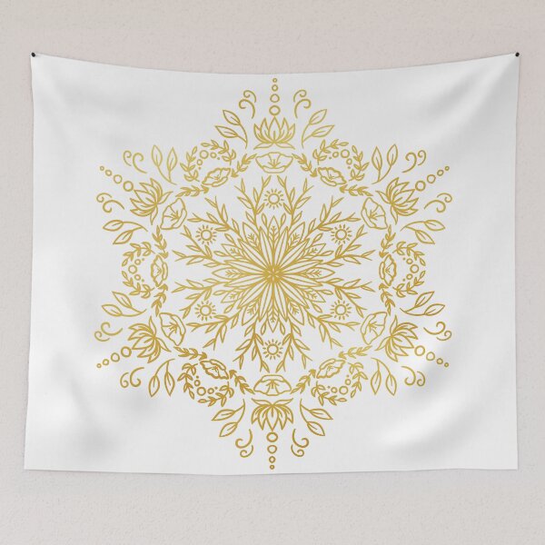 Item preview, Spring Blossom Mandala - Gold designed and sold by halconiandesign.