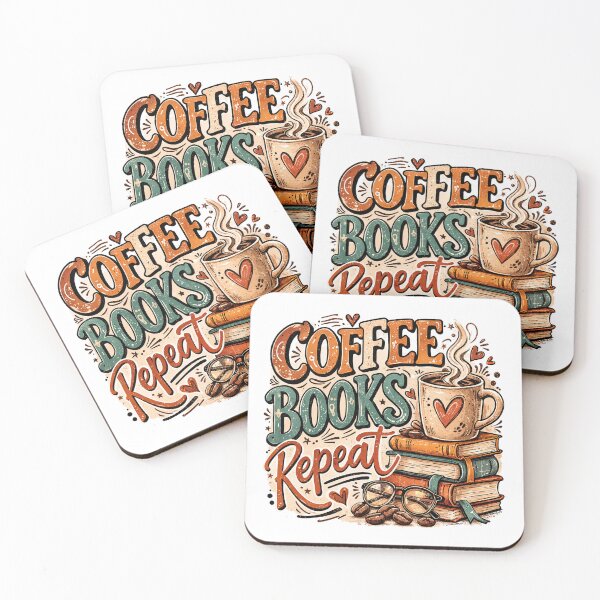 Item preview, Coffee, Books, Repeat - Cozy Reader Coffee Lover Aesthetic Life for T-Shirt, Sticker, iPhone case, mug, bag, hoodie designed and sold by ArtByTripti.