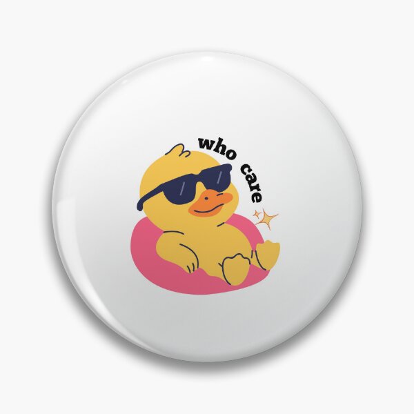 Item preview, chill duck with who care caption  designed and sold by PKK007.