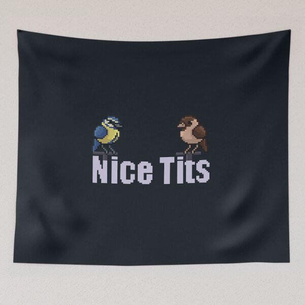 Item preview, Nice Tits Birds Pixel Art designed and sold by spicynoodleart.