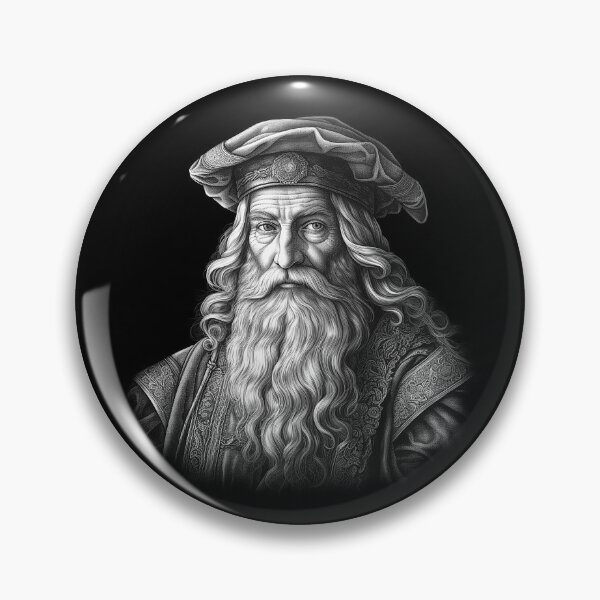 Item preview, Black and White Renaissance Scholar Portrait Vintage Art designed and sold by inkoutninja.