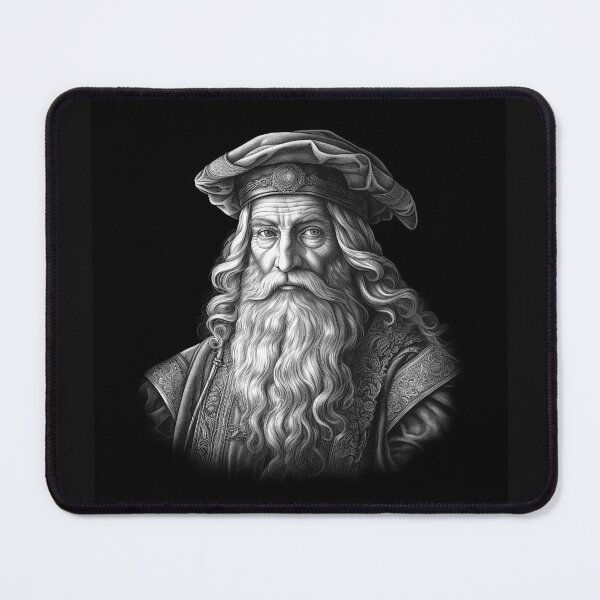 Item preview, Black and White Renaissance Scholar Portrait Vintage Art designed and sold by inkoutninja.