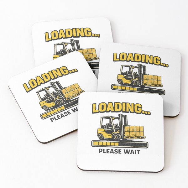 Item preview, Loading Please Wait Forklift Retro Design designed and sold by RetroNibylander.
