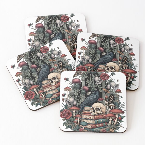 Item preview, Dark Academia Raven Skull Memento Mori Skull designed and sold by SholoStudio.