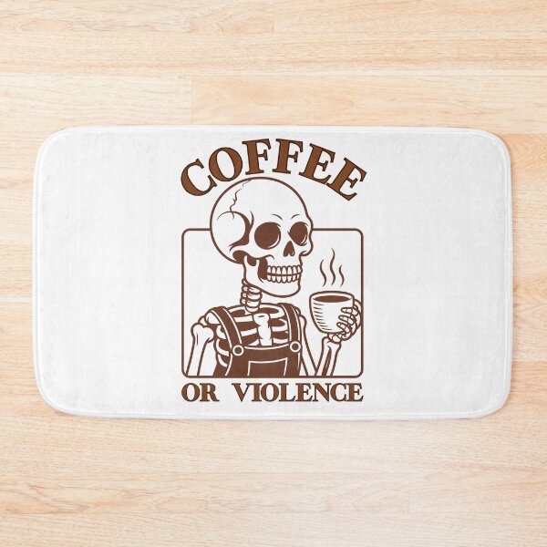 Item preview, coffee or violence simple classic design designed and sold by OldSkullDesigns.