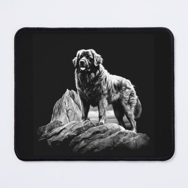 Item preview, Black and White Mountain Dog Rocky Wilderness Art designed and sold by inkoutninja.