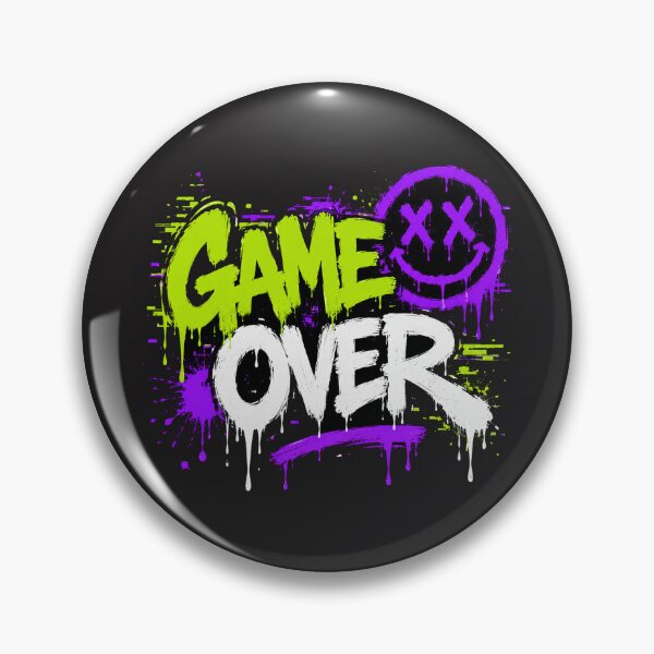 Item preview, GAME OVER Gaming Graffiti Tee | Neon Gamer Streetwear designed and sold by Golden Era Studio.