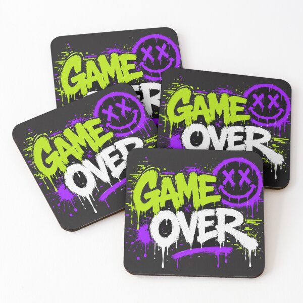 Item preview, GAME OVER Gaming Graffiti Tee | Neon Gamer Streetwear designed and sold by Golden Era Studio.