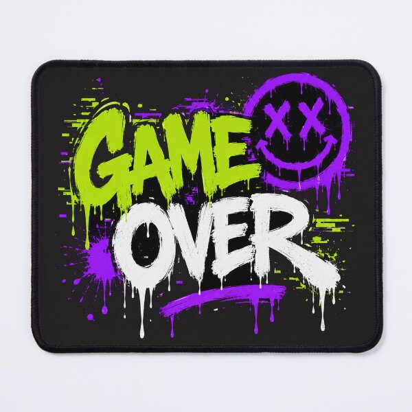 Item preview, GAME OVER Gaming Graffiti Tee | Neon Gamer Streetwear designed and sold by Golden Era Studio.