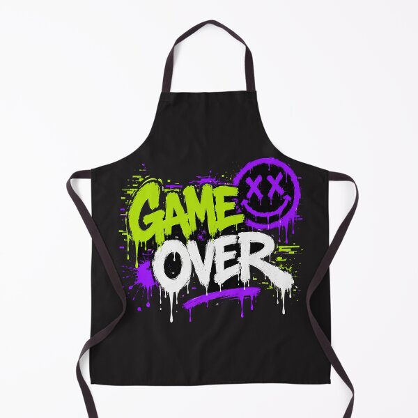 Item preview, GAME OVER Gaming Graffiti Tee | Neon Gamer Streetwear designed and sold by Golden Era Studio.