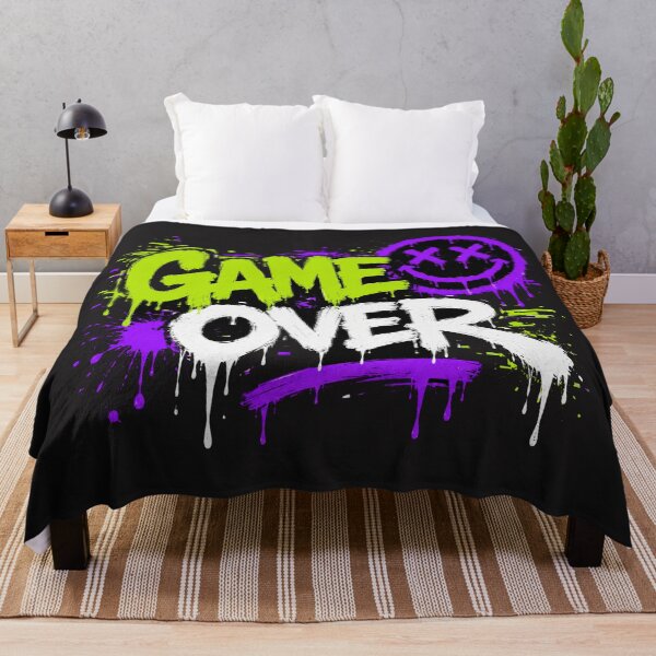 Item preview, GAME OVER Gaming Graffiti Tee | Neon Gamer Streetwear designed and sold by JustResultsCo.