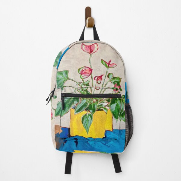 Item preview, Anthurium Flowering Plant in a Yellow Pot Painting designed and sold by helenannestudio.