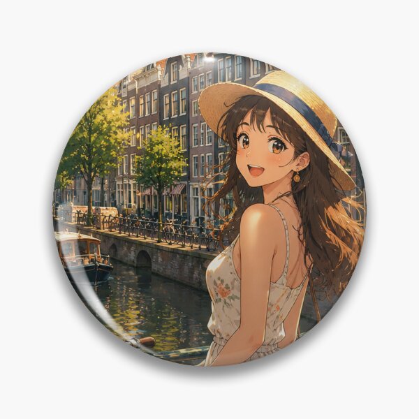 Item preview, Amsterdam Retro Anime - Netherlands Travel Art designed and sold by Edszart.