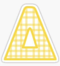 Gelbes Gingham Delta Sticker