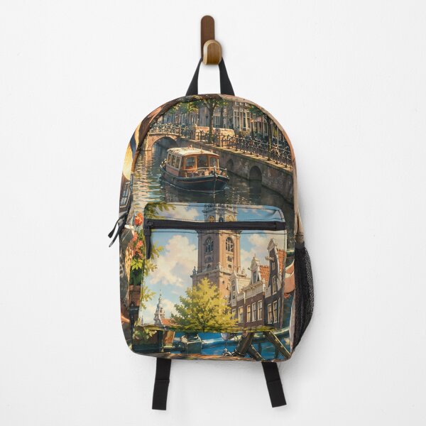 Item preview, Amsterdam Retro Anime - Netherlands Travel Art designed and sold by Edszart.