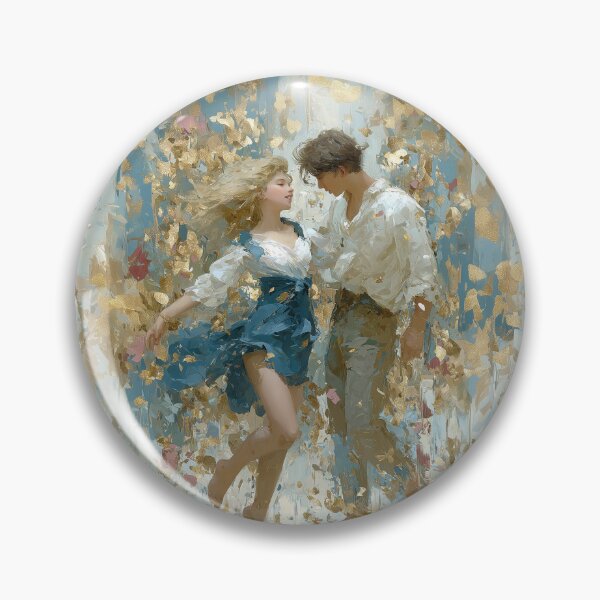 Item preview, Romantic Couple Dancing in Golden Impasto Light designed and sold by colorful-white.