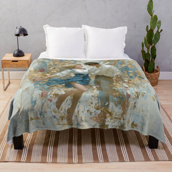 Item preview, Romantic Couple Dancing in Golden Impasto Light designed and sold by colorful-white.