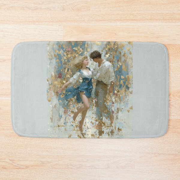 Item preview, Romantic Couple Dancing in Golden Impasto Light designed and sold by colorful-white.