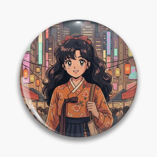 Item preview, Seoul Night Market Anime - Korea Retro 80s Travel Poster designed and sold by Edszart.