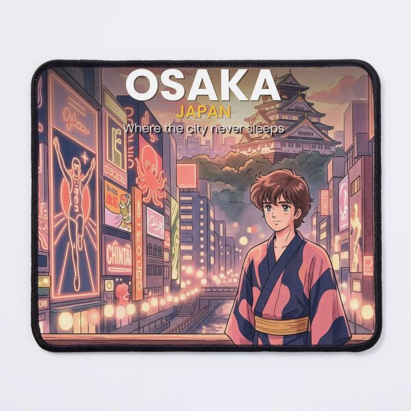Item preview, Osaka Retro Anime - Japan Travel Art 80s Aesthetic designed and sold by Edszart.