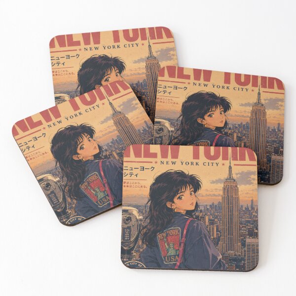 Item preview, New York Retro Anime - NYC Travel Art 80s Aesthetic designed and sold by Edszart.