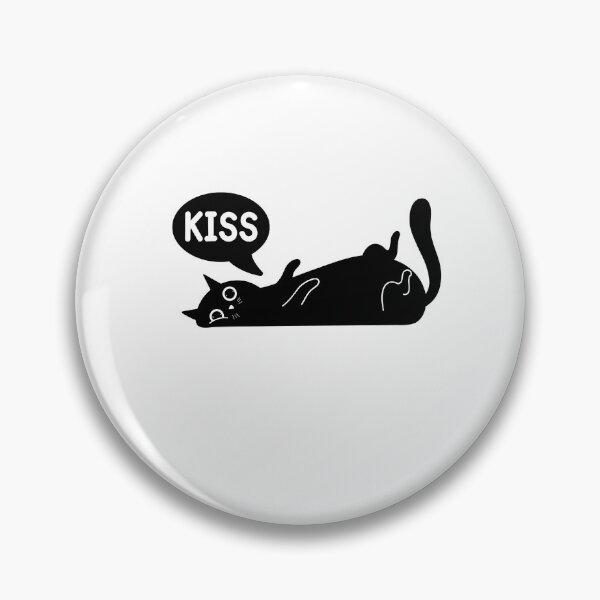 Item preview, Cute Black Cat Lying Down Asking Kiss designed and sold by Thitinan05.