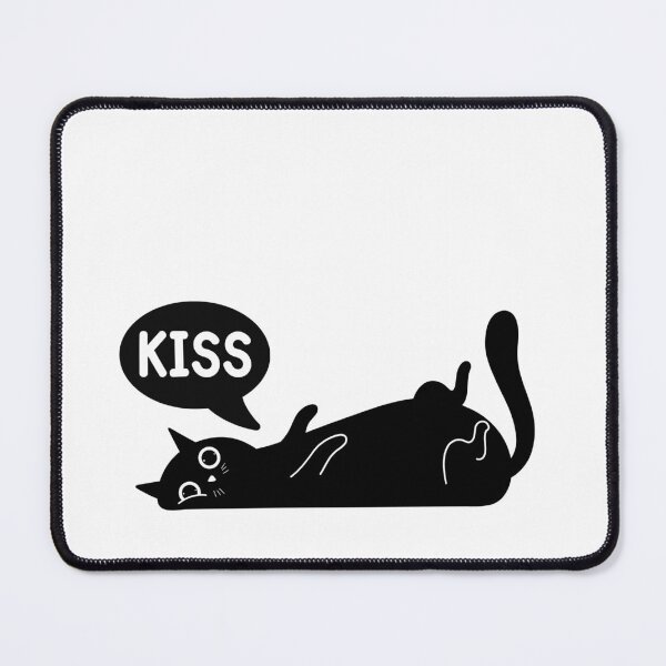 Item preview, Cute Black Cat Lying Down Asking Kiss designed and sold by Thitinan05.
