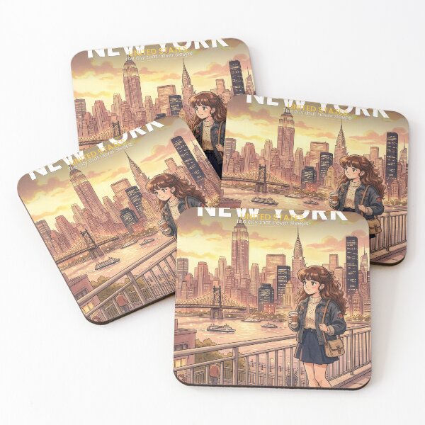 Item preview, New York Retro Anime - NYC Travel Art 80s Aesthetic designed and sold by Edszart.