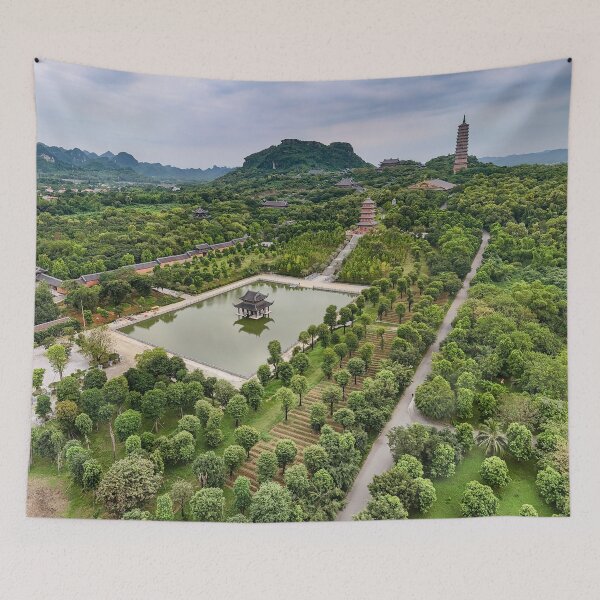 Item preview, Chua Bai Dinh Aerial View - Largest Buddhist Complex | Ninh Binh Vietnam Art designed and sold by Ross.A.Campbell.