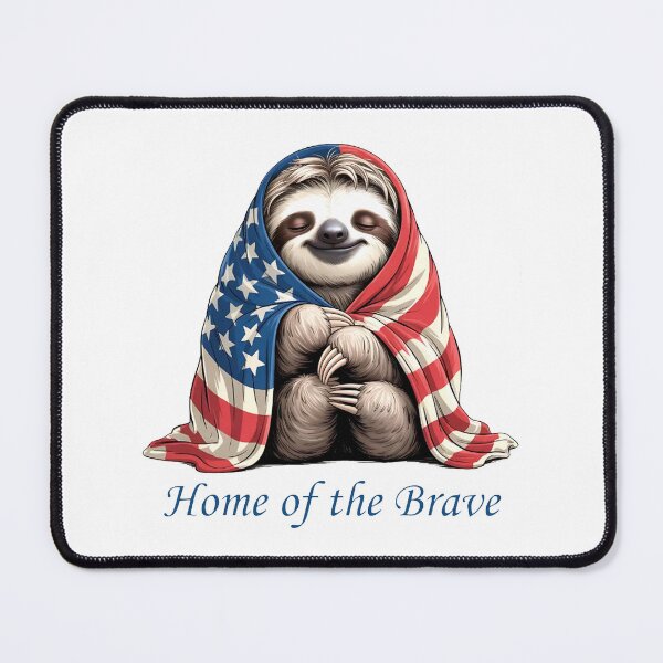 Item preview, Home of the Brave Sloth, 4th of July designed and sold by To101ARt.