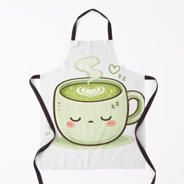 Item preview, Cute Sleepy Matcha Latte Sticker | Kawaii Coffee Aesthetic designed and sold by AvasArtistic.