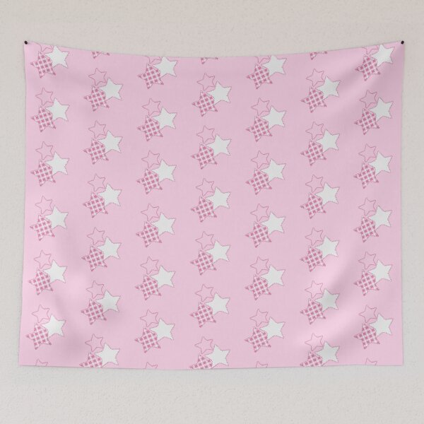 Item preview, Pink Stars Y2K - Aesthetic Pattern designed and sold by ZuriRetroPrints.
