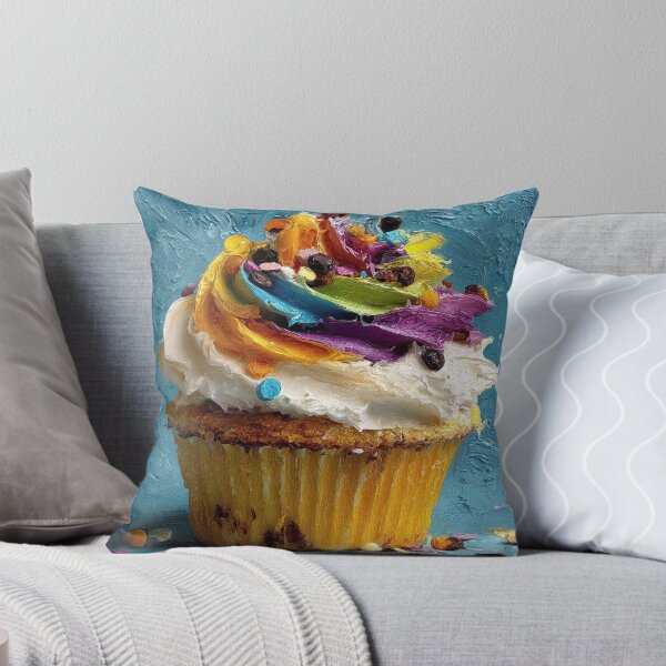 Item preview, Colorful Rainbow Cupcake with Thick Oil Texture designed and sold by colorful-white.
