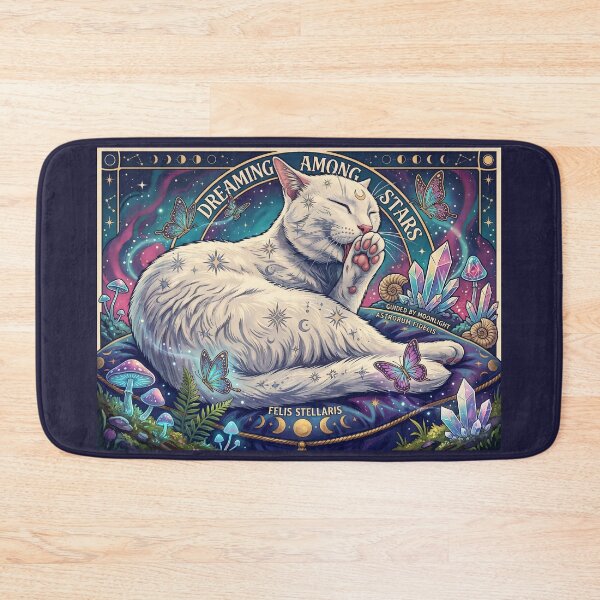 Item preview, Celestial White Cat Fantasy Art designed and sold by MoonPurrStudio.