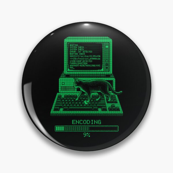Item preview, Computer Programmer Nerd Cat Error Funny Pixel Coder IT designed and sold by GrandeDuc.